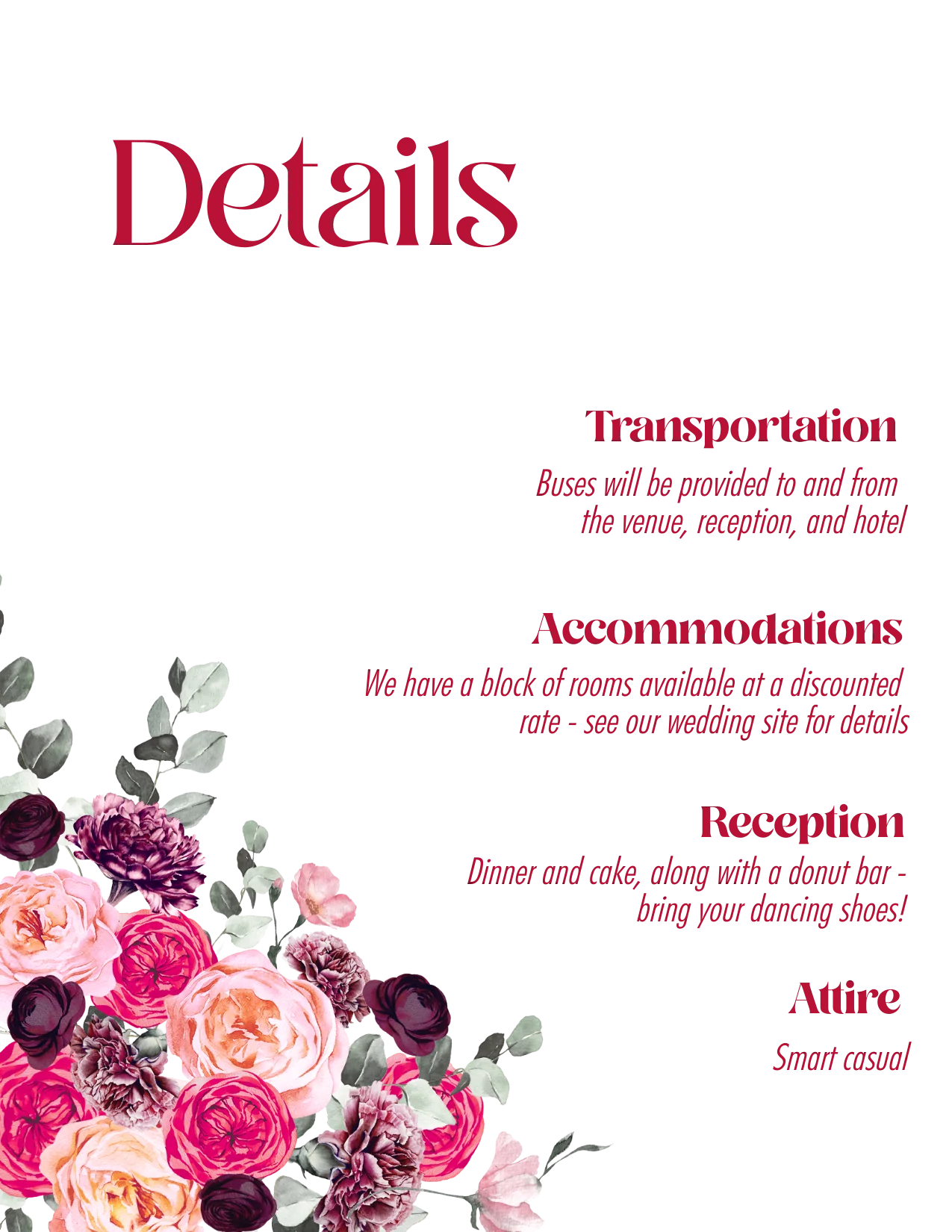 Pinks and Berries Invitation Suite Template - 030 - Image 7