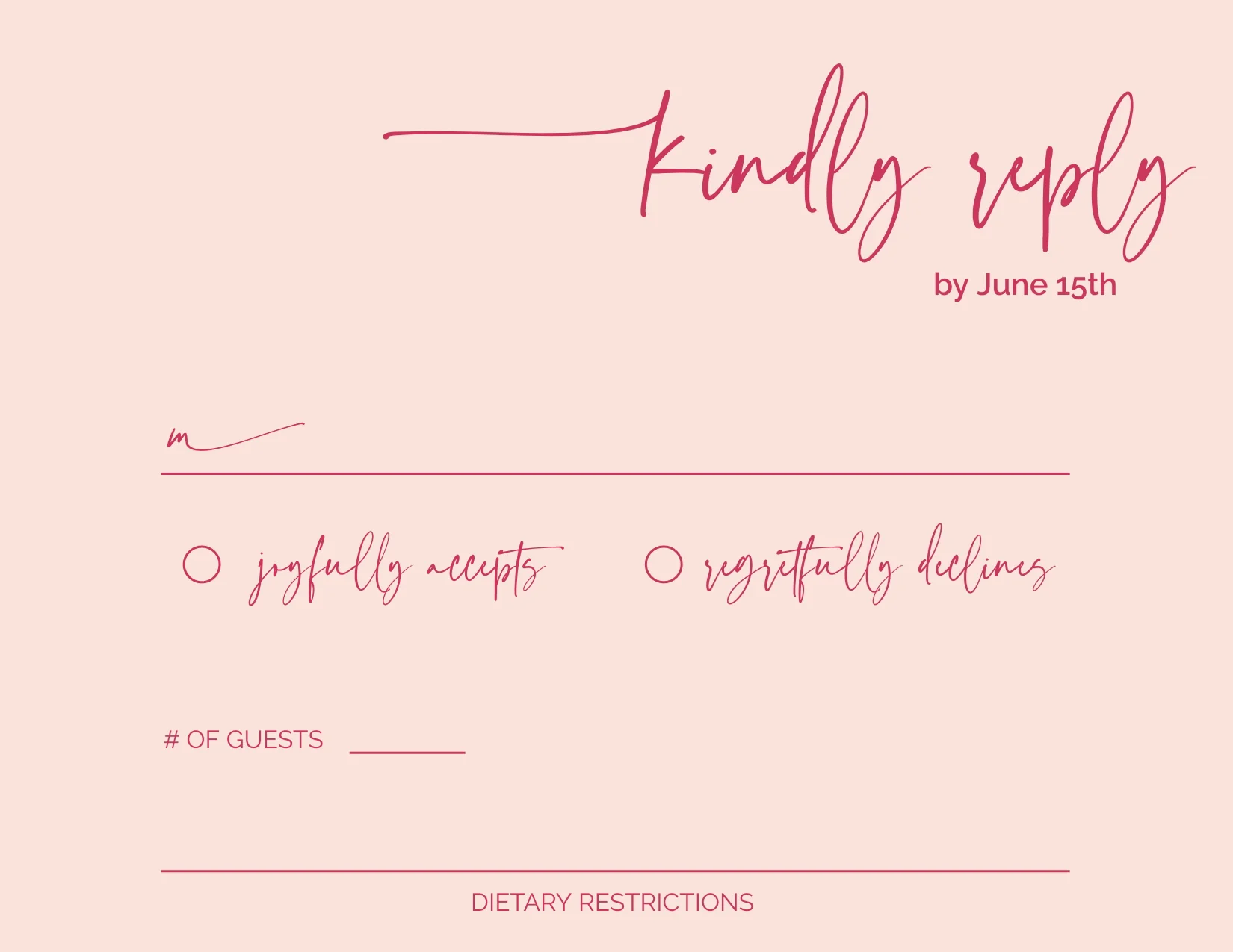 Pinks and Berries Minimalist Invitation Suite Template - 025 - Image 8