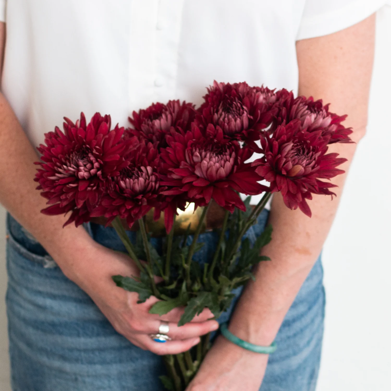 Red Burgundy Cremone Flower - Image 3