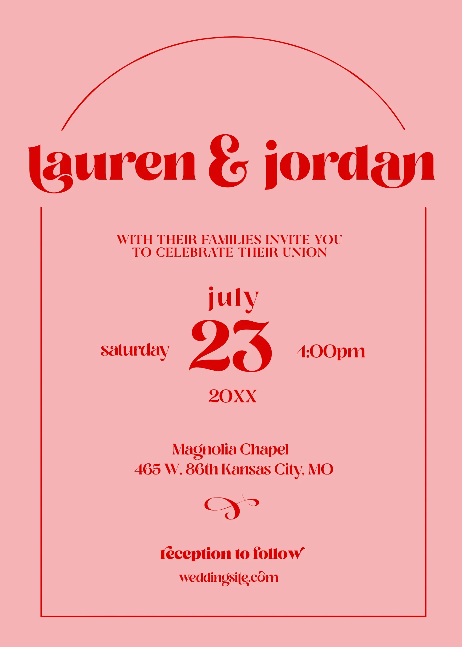 Red Currant Invitation Suite Template - Arch - Image 5
