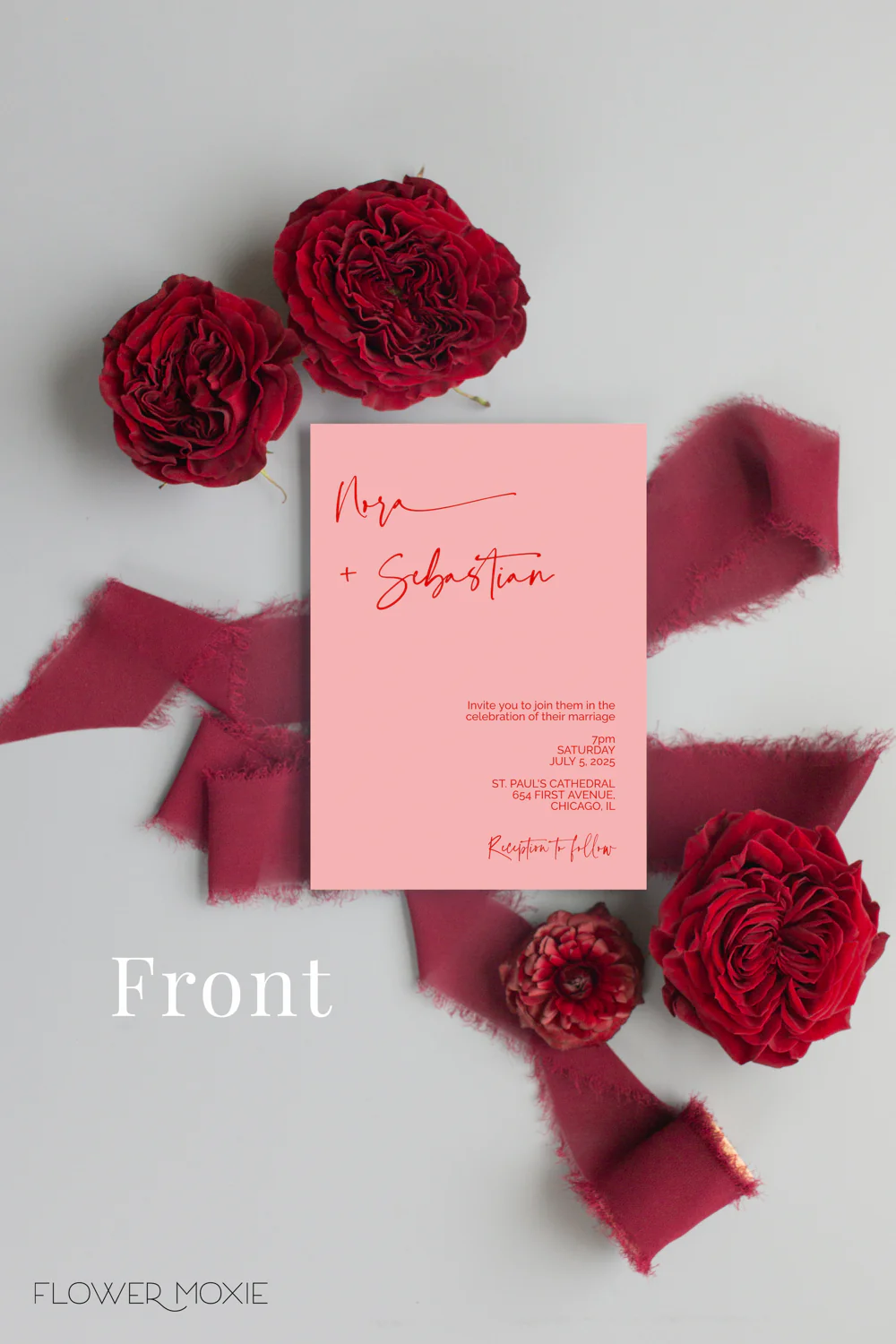 Red Currant Minimalist Invitation Suite Template - 025 - Image 4