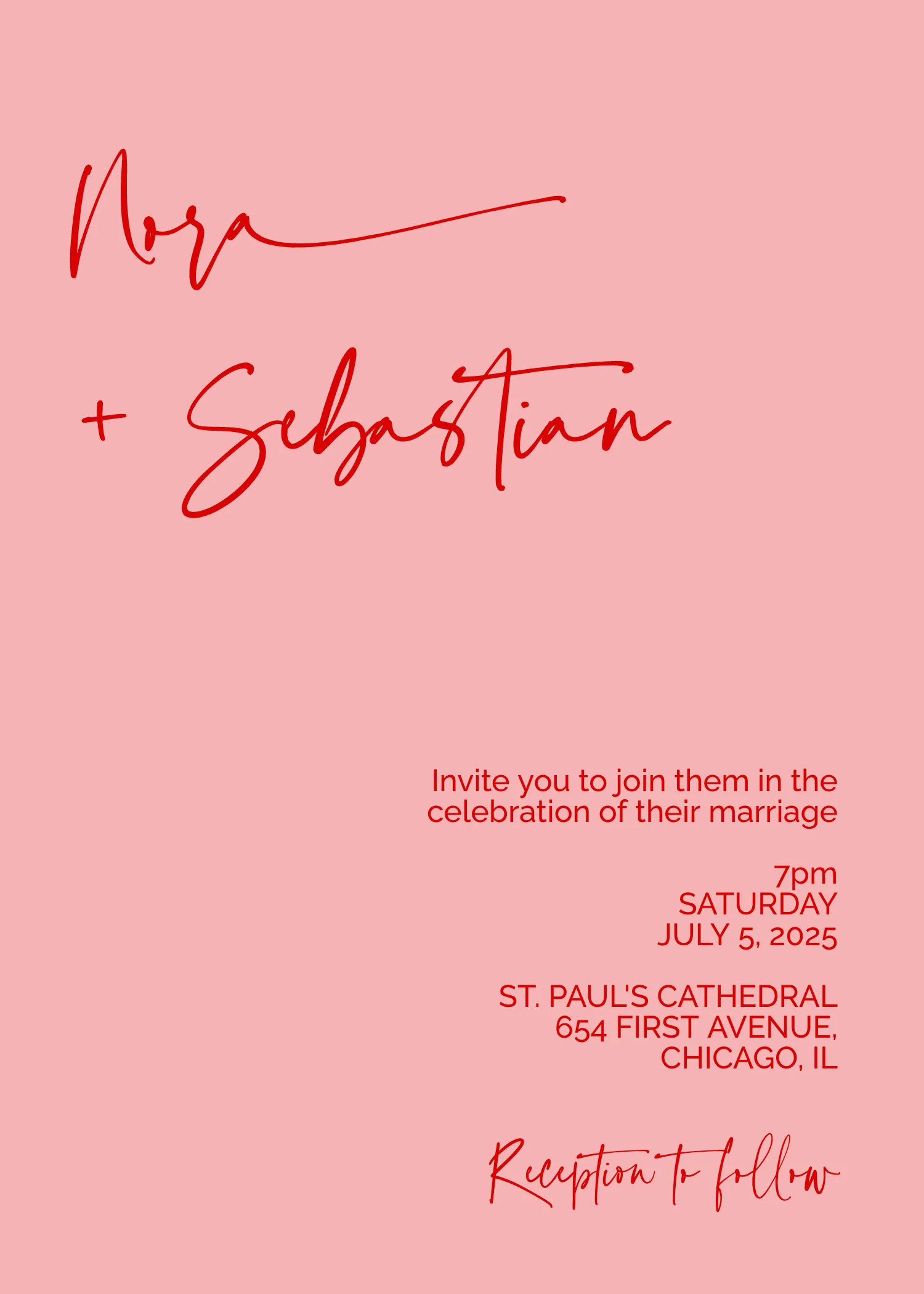 Red Currant Minimalist Invitation Suite Template - 025 - Image 5