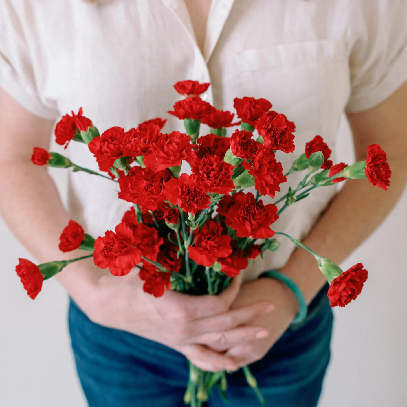 Red Mini Carnation Flower - Image 3