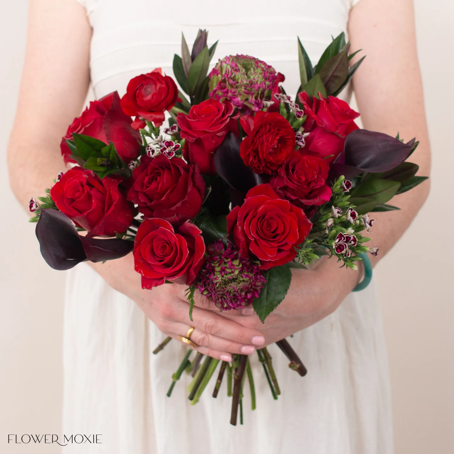 Red Siren Bridal Bouquet - Image 4