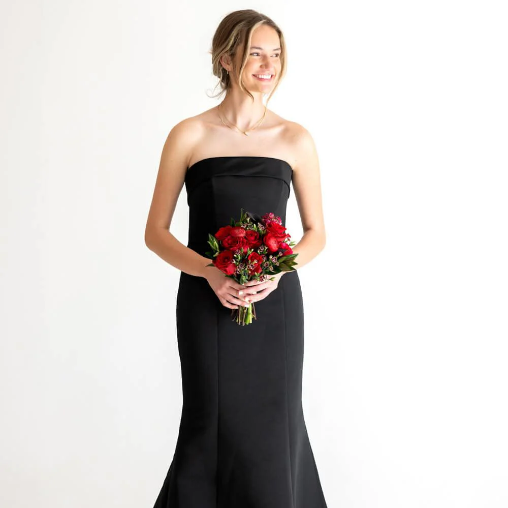 Red Siren Bridesmaid Bouquet - Image 3