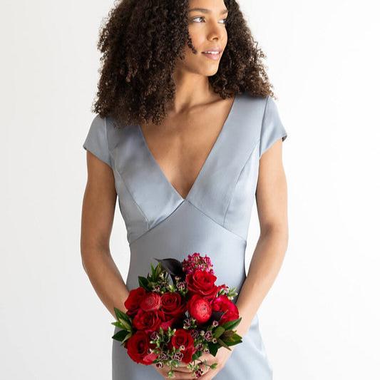 Red Siren Bridesmaid Bouquet - Image 4