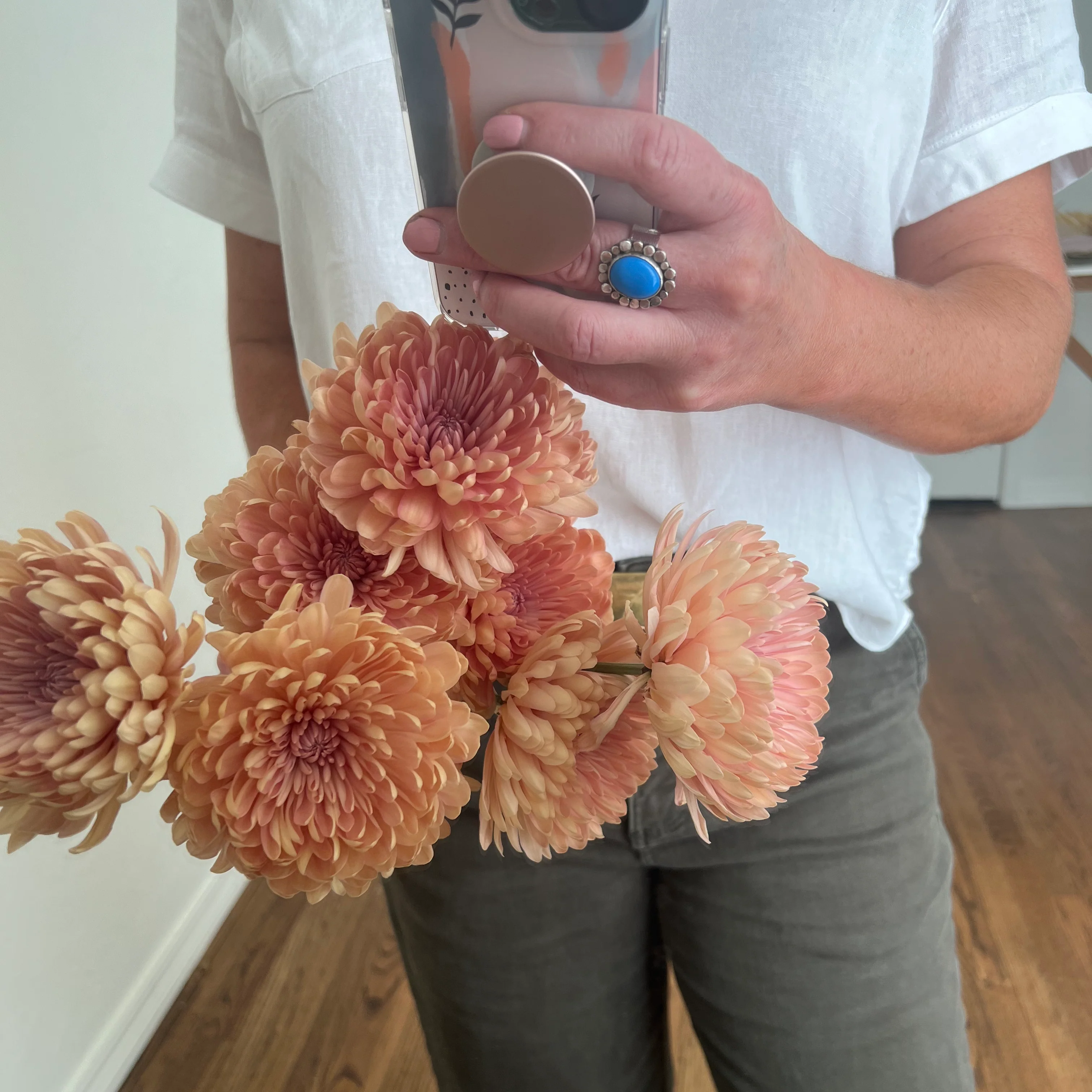 Peach Cremone Flower - Image 6