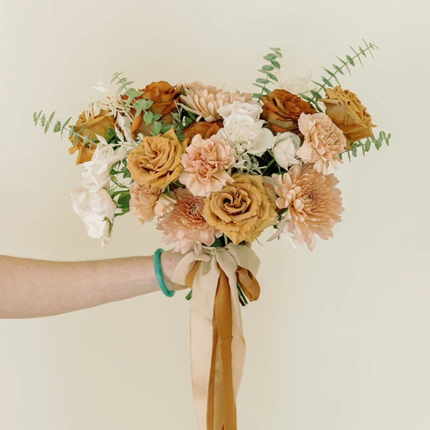 Terracotta Full DIY Bridal Bouquet and 4-5 Maids or Centerpieces - Image 2