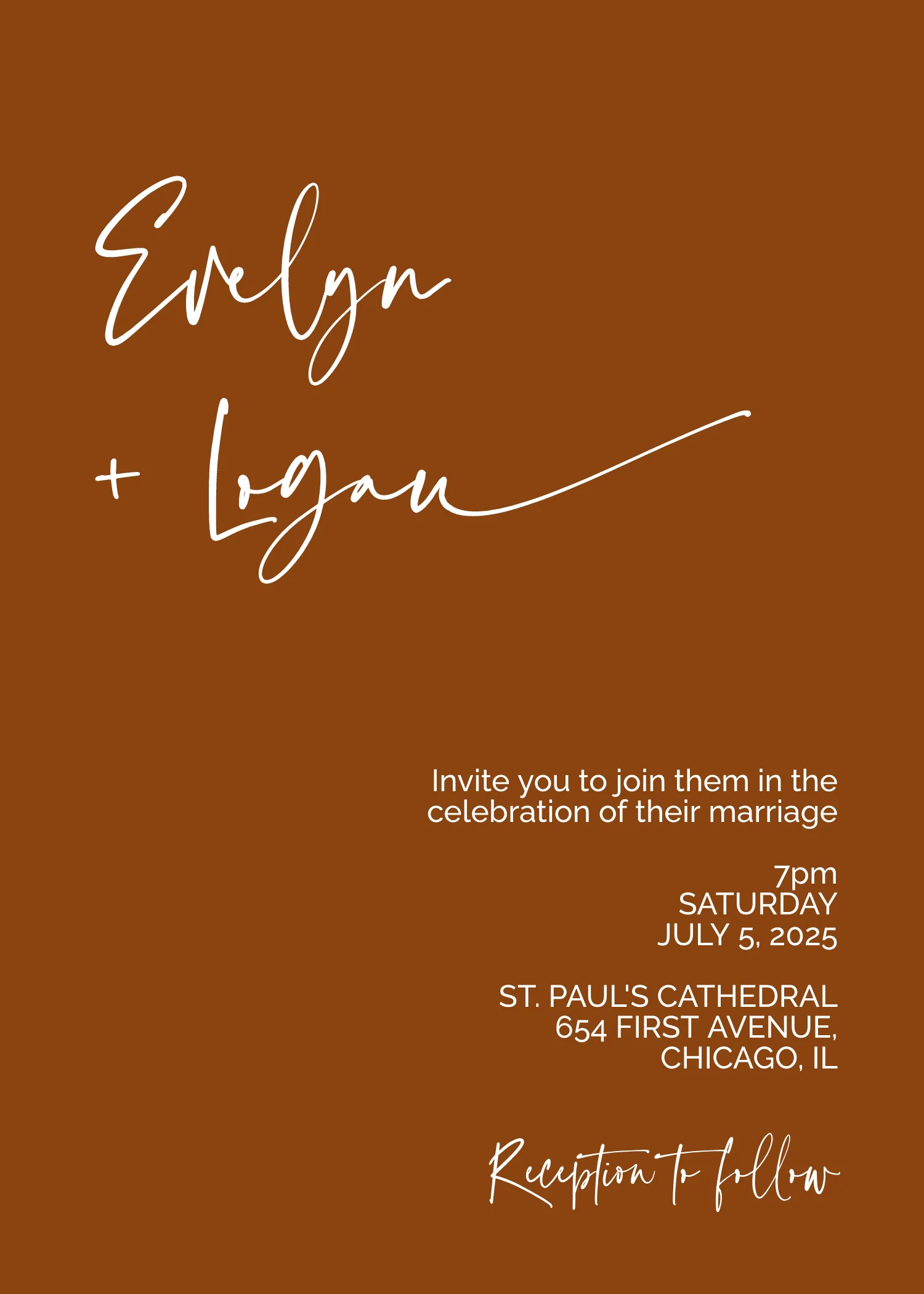 Terracotta Minimalist Invitation Suite Template - 025 - Image 5