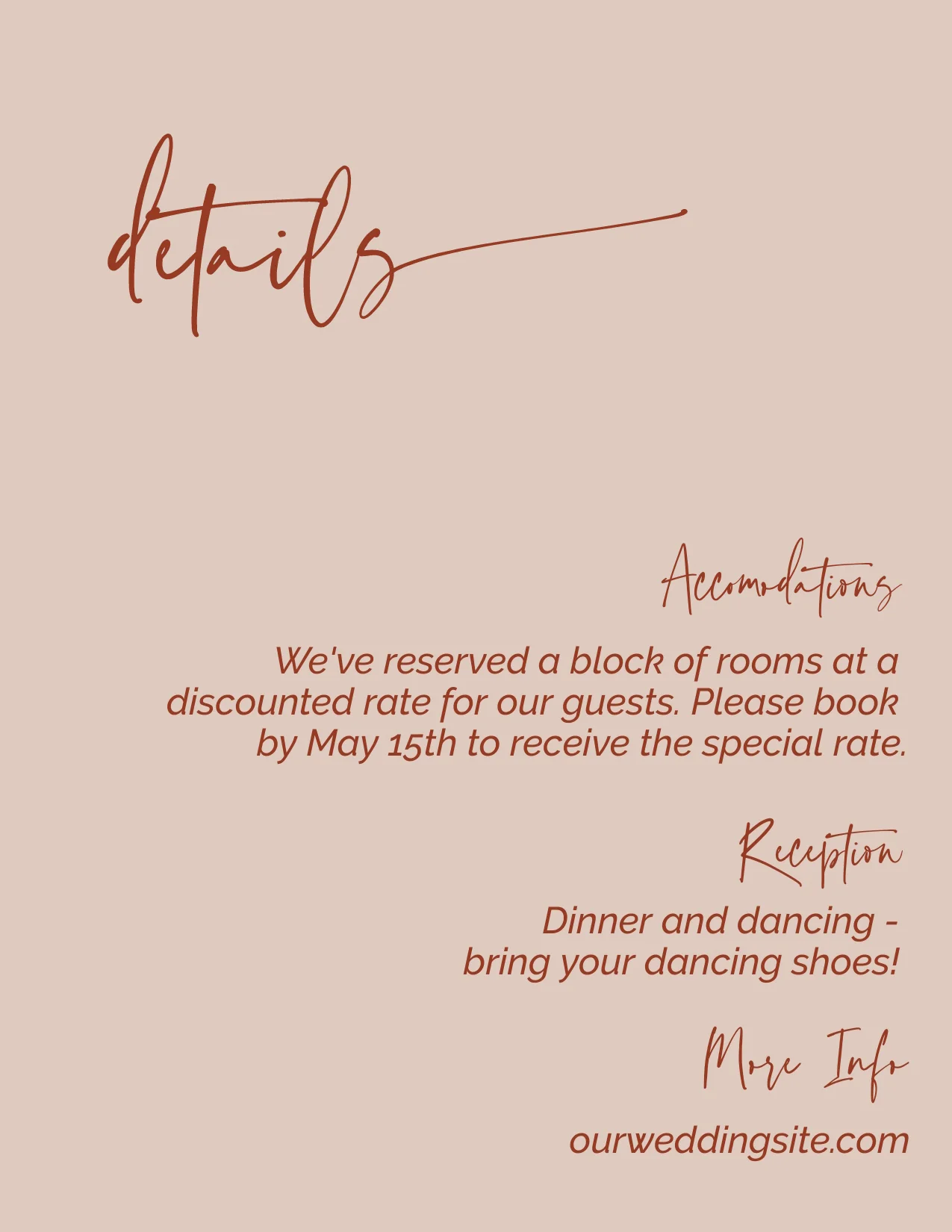 Terracotta Minimalist Invitation Suite Template - 025 - Image 7