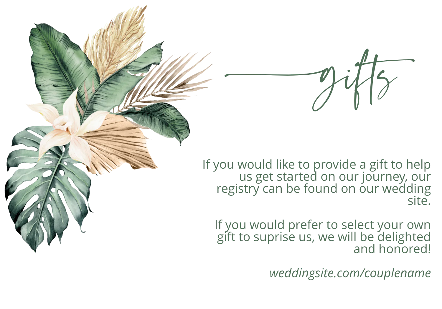 Tropical Minimalism Invitation Suite Template - Arch - Image 9