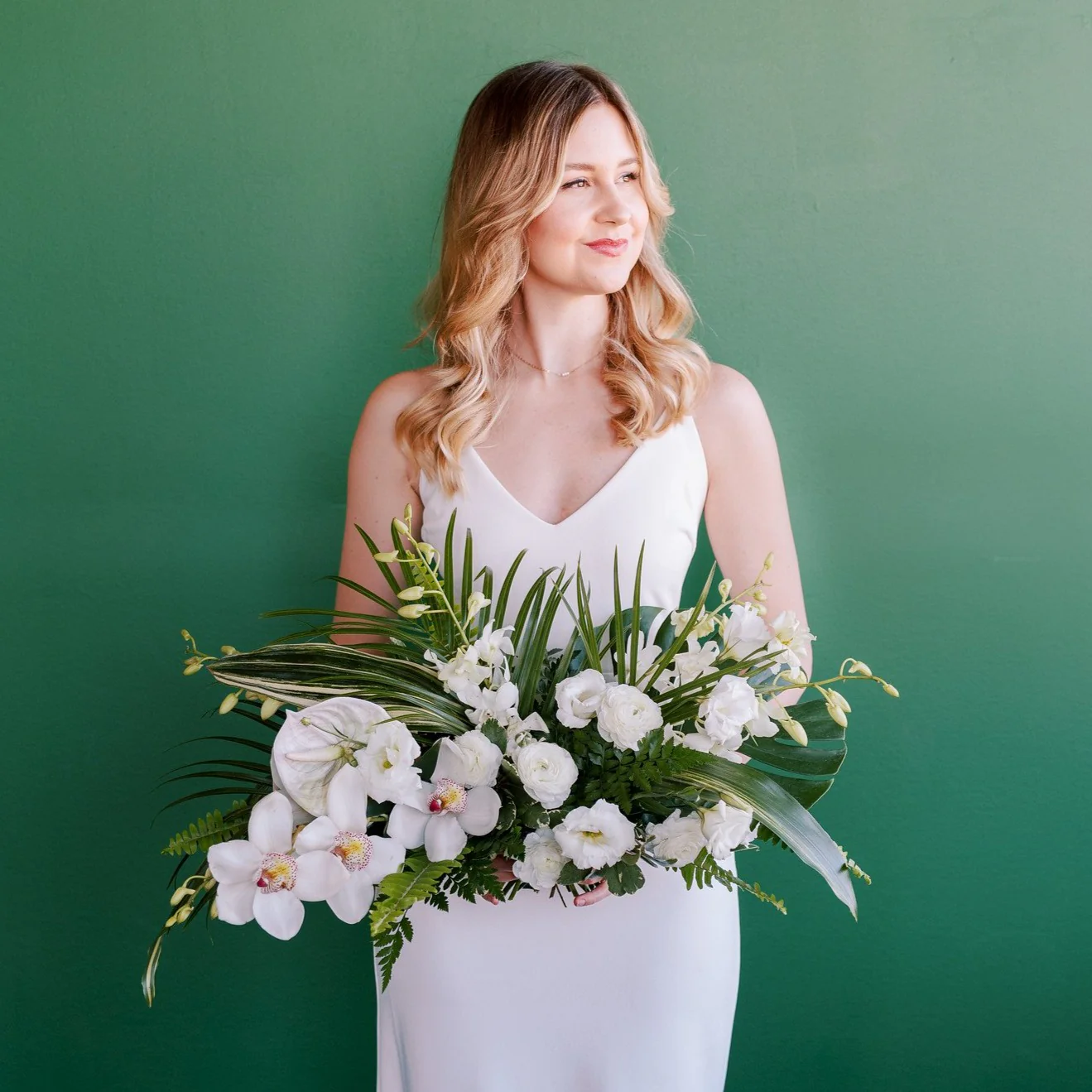 Tropical Minimalism Full DIY Bridal and 4-5 Bridesmaid Bouquets - Image 2