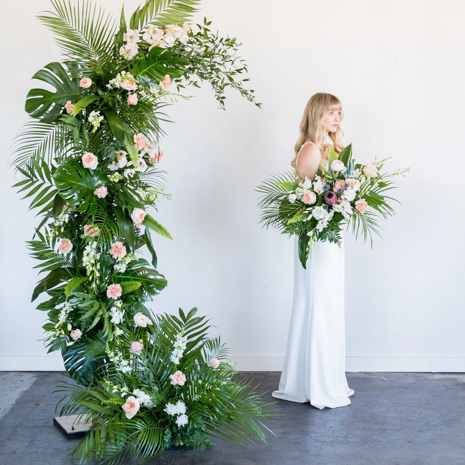 Tropical Minimalism Full DIY Ceremony Flowers