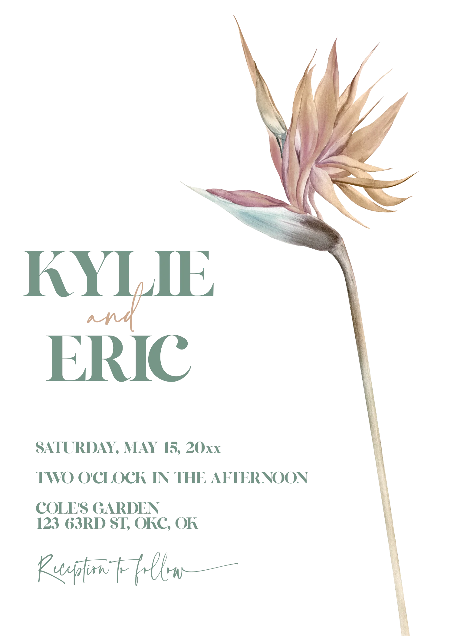 Tropical Minimalism Invitation Suite Template - 030 - Image 5