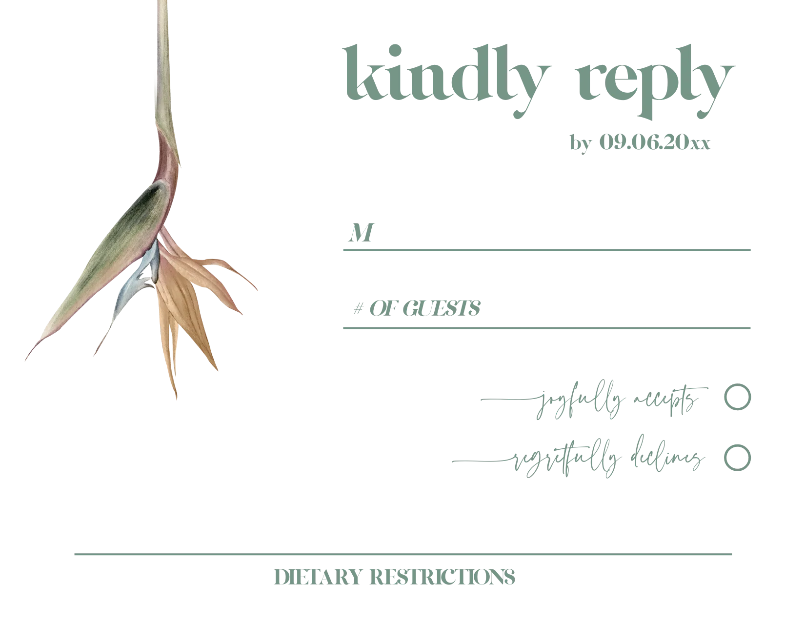 Tropical Minimalism Invitation Suite Template - 030 - Image 8