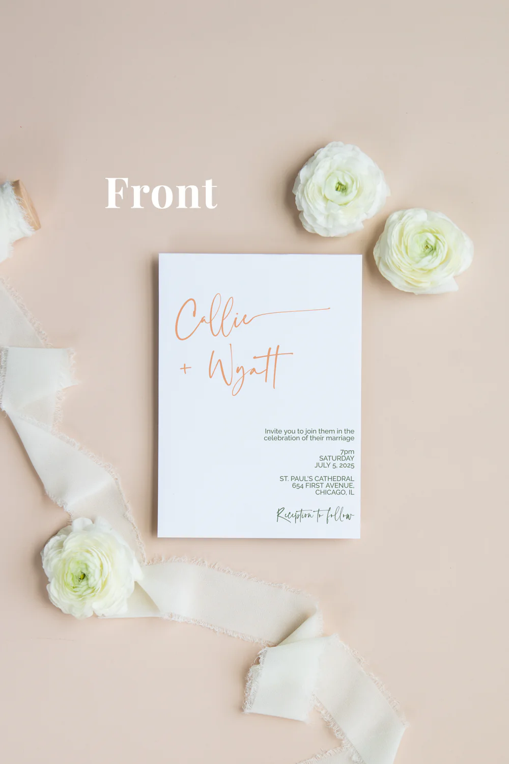 Tropical Nouveau Minimalist Invitation Suite Template - 025 - Image 3