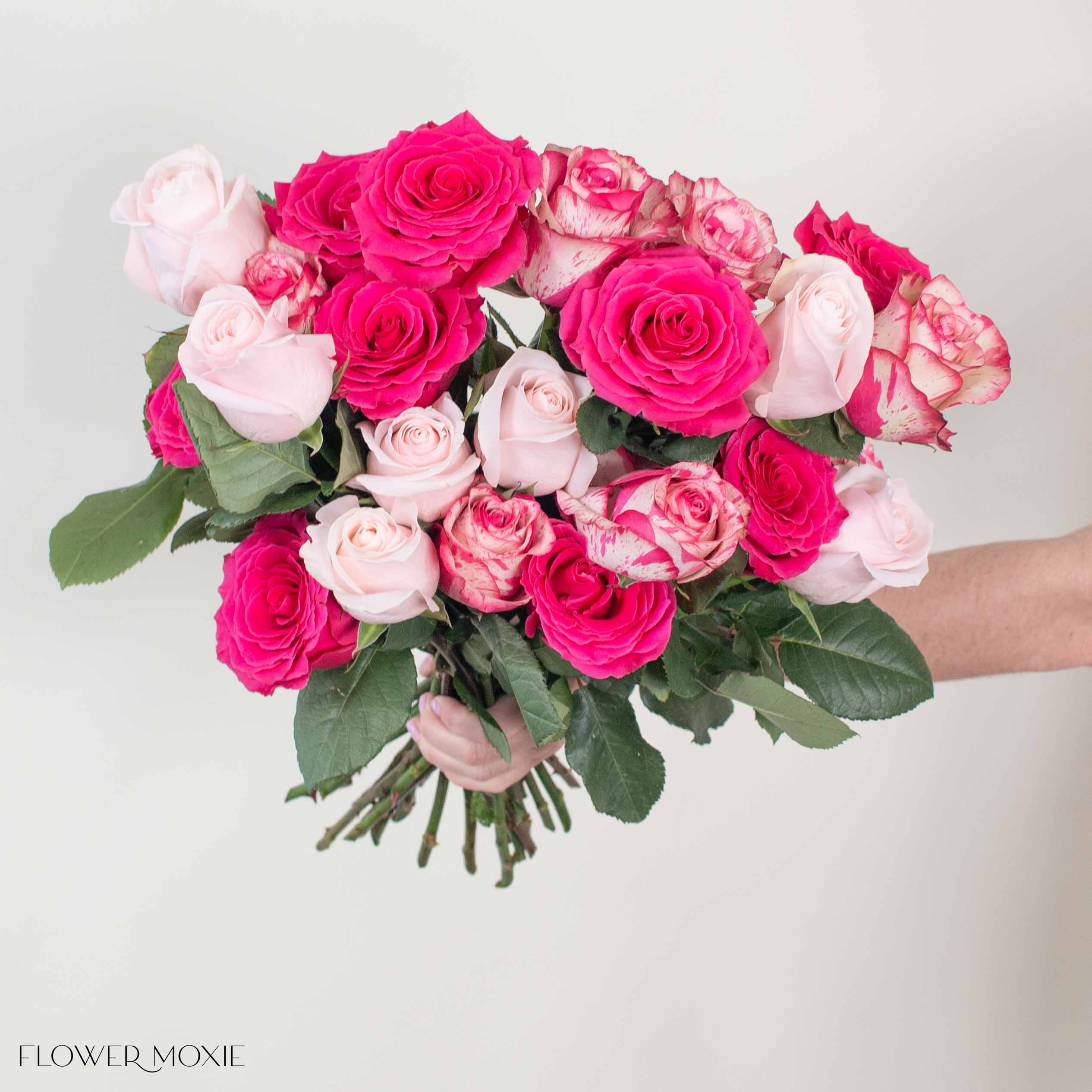 Vibrant Pink Rose Mix - Image 2