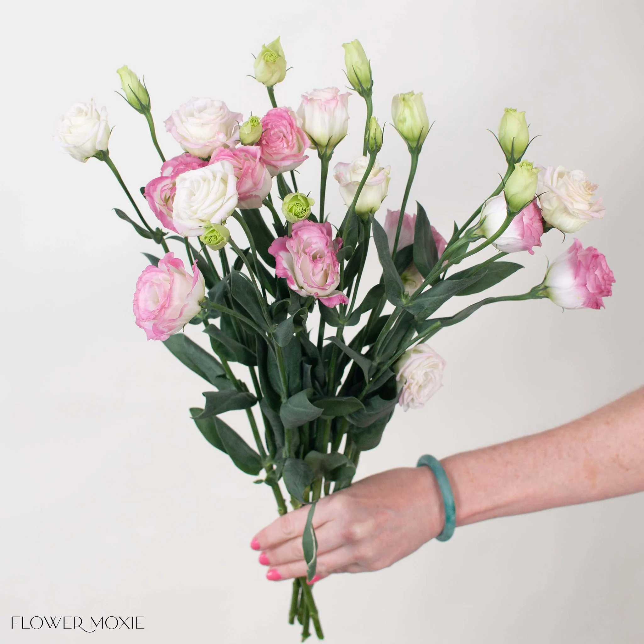White and Pink Lisianthus Flower - Image 3
