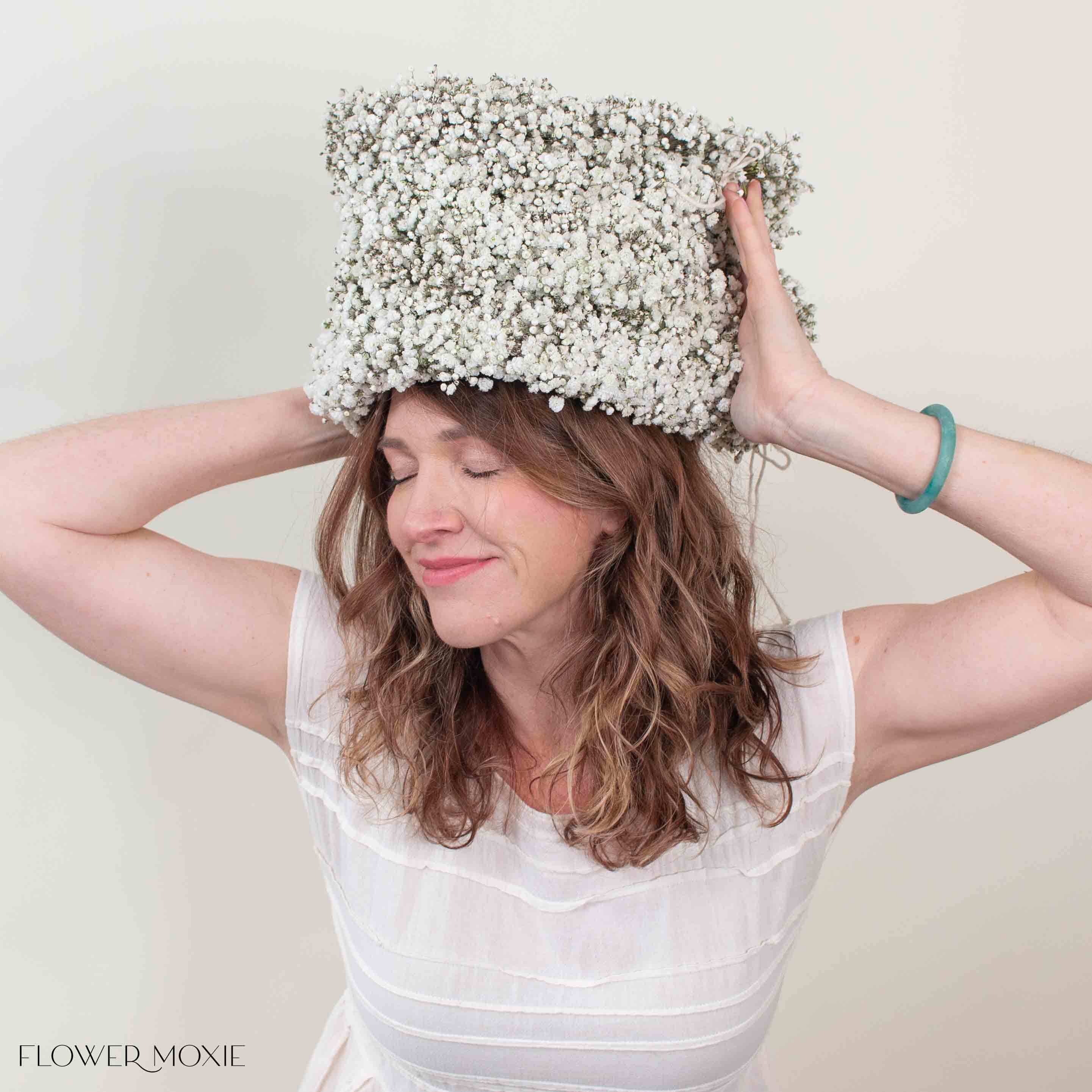 White Baby's Breath Flower Crown - Image 7