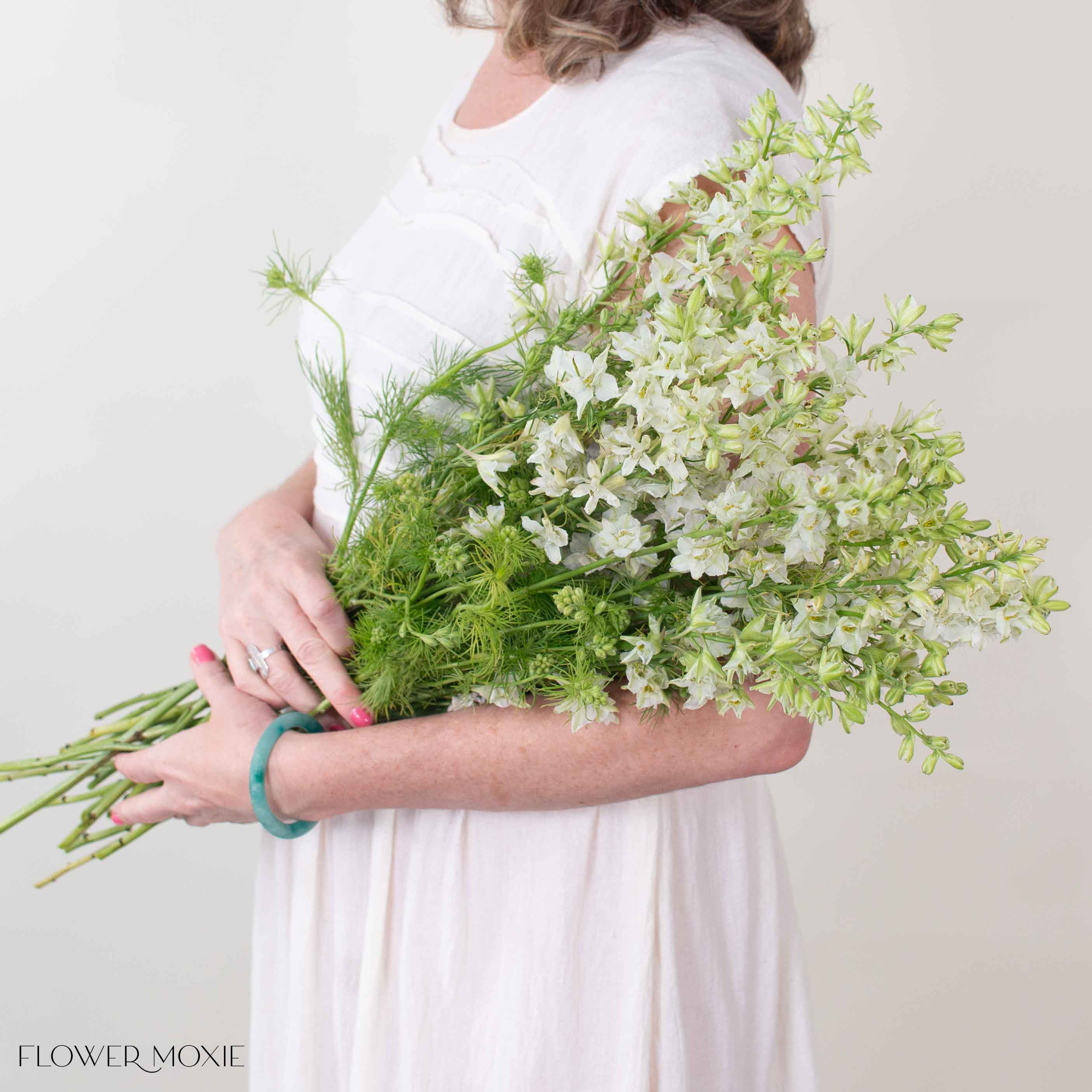 White Larkspur Flower - Image 3