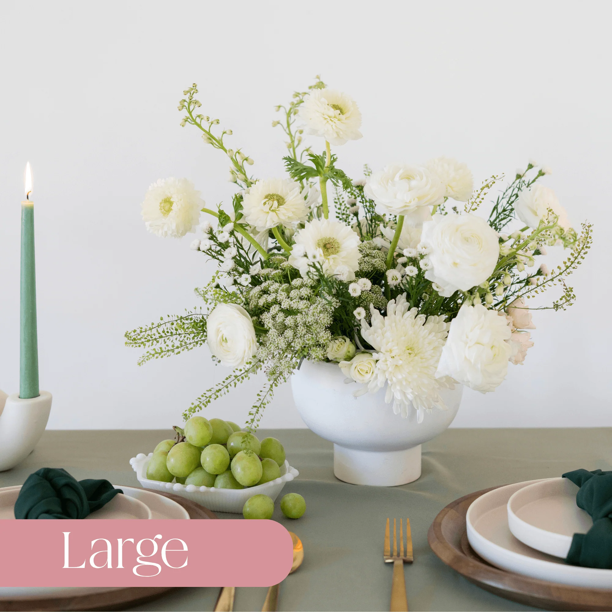 White Wildflower Premade Plus - Large