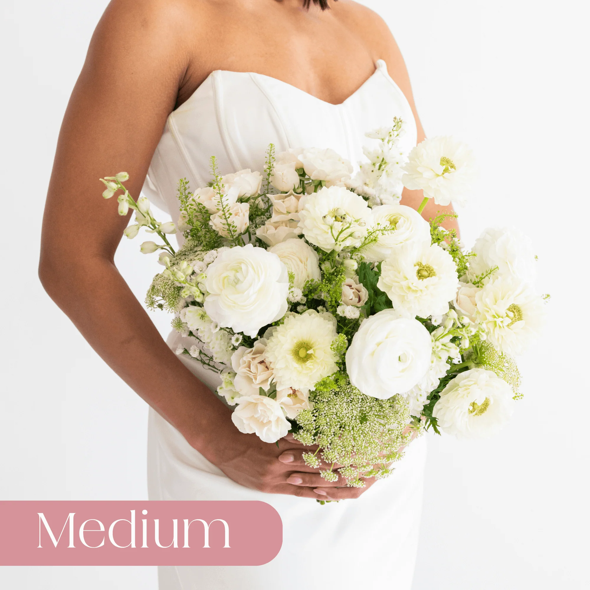 White Wildflower Premade Plus - Medium