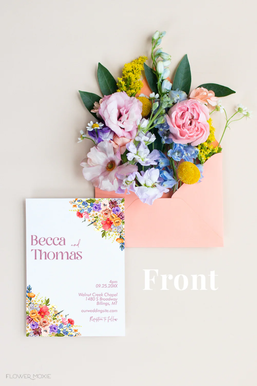 Wildflower Invitation Suite Template - 030 - Image 3