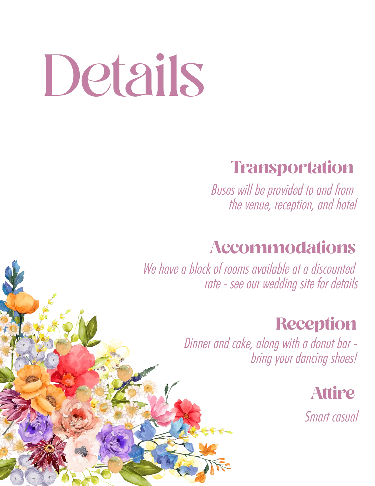 Wildflower Invitation Suite Template - 030 - Image 7